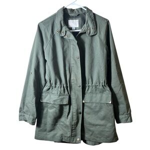 A New Day Army Green Utility Jacket Medium Minimalist‎ Streetwear Gorpcore